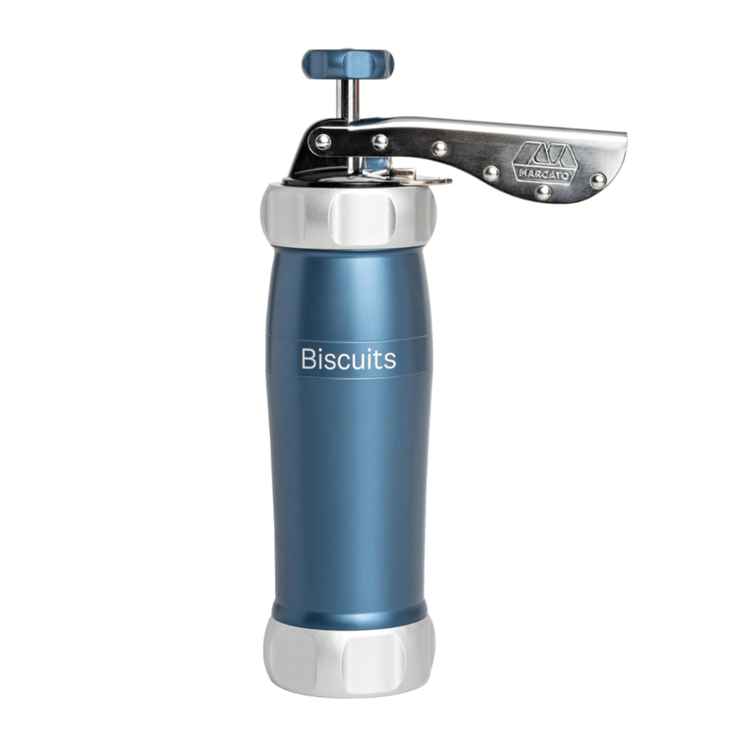 Marcato Powder Blue Biscuits Biscuits Cookie Maker, Anodized Aluminium, Various Shapes, 25 X 10 X 5 Cm, Easy To Use