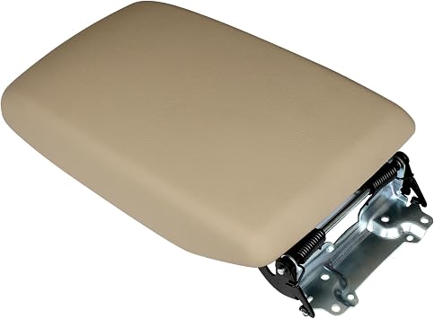 Osompar Center Console Lid Armrest Cover Assembly with Bracket Beige Compatible with Toyota Highlander 2008-2013 Replaces 58905-0E040-E0 Arm Rest Box Lid Middle Console Cover