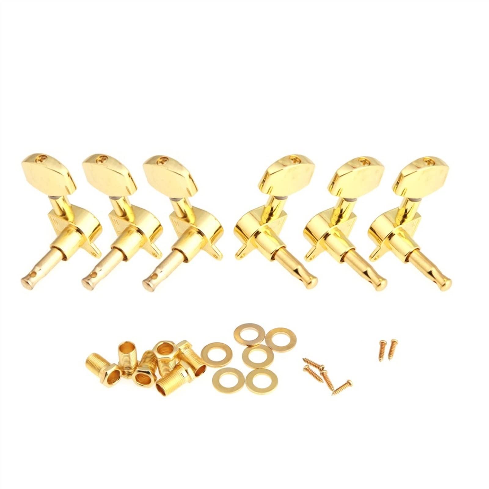 FLFL Gitarren-Mechaniken 6 Teile/Satzgold Versiegelte Gitarrenstring Tuning Pegs Tuner Maschinenköpfe 3L 3R. Gitarrenteile