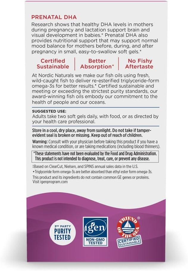 Nordic Naturals Prenatal DHA, Fresa - 120 Cápsulas Blandas miniatura 7