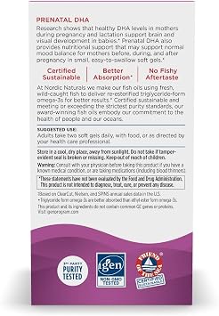 Nordic Naturals Prenatal DHA ، الفراولة - 120 جل ناعم - 830 مجم أوميغا 3 + 400 وحدة دولية فيتامين D3 - يدعم نمو الدماغ عند الأطفال أثناء الحمل وأمبير; الرضاعة - غير المعدلة وراثيا - 60 حصة