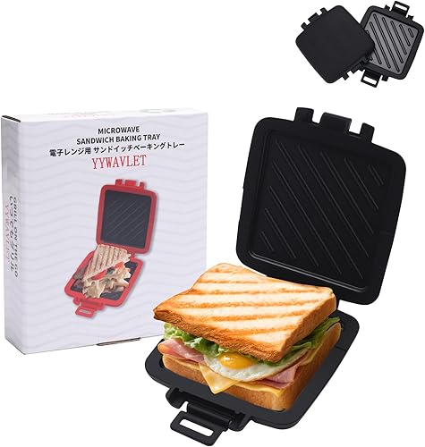 Miniatura 10 de Sandwichera para microondas, carcasa de goma de silicona resistente al calor, tecnología HeatWave avanzada, platos antiadherentes, fácil de limpiar,
