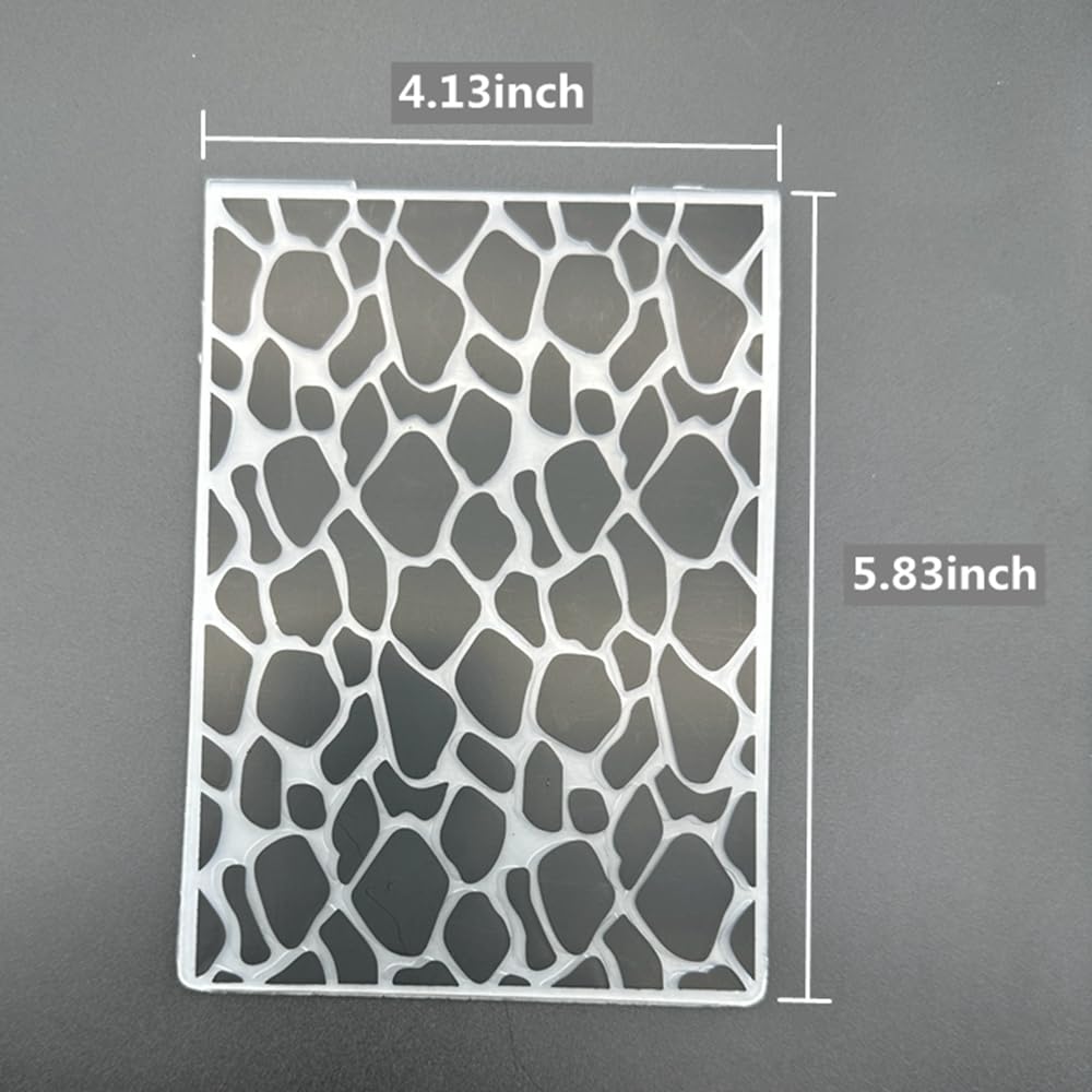 3D Plastic Embossing Folder Template Pebble Stone Texture A6 Size for Card Making DIY Scrapbooking Paper Crafting Handmade Crafts Scrapbooking Arts Supplies Scrapbook Decor