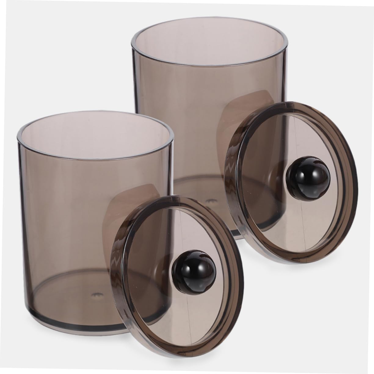 Ciieeo 4 Sets Wattepad-spender Tupferhalter Organizer Mit Deckel Badezimmer-vorratsglas Platzsparender Behälter 3 Stück * 4
