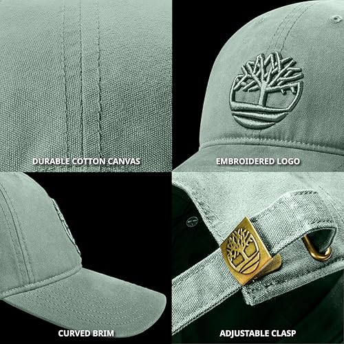 Image of Timberland Soundview Men's Baseball Cap - Cotton Canvas, Adjustable, Lightweight & Stylish Hat for Outdoor Activities