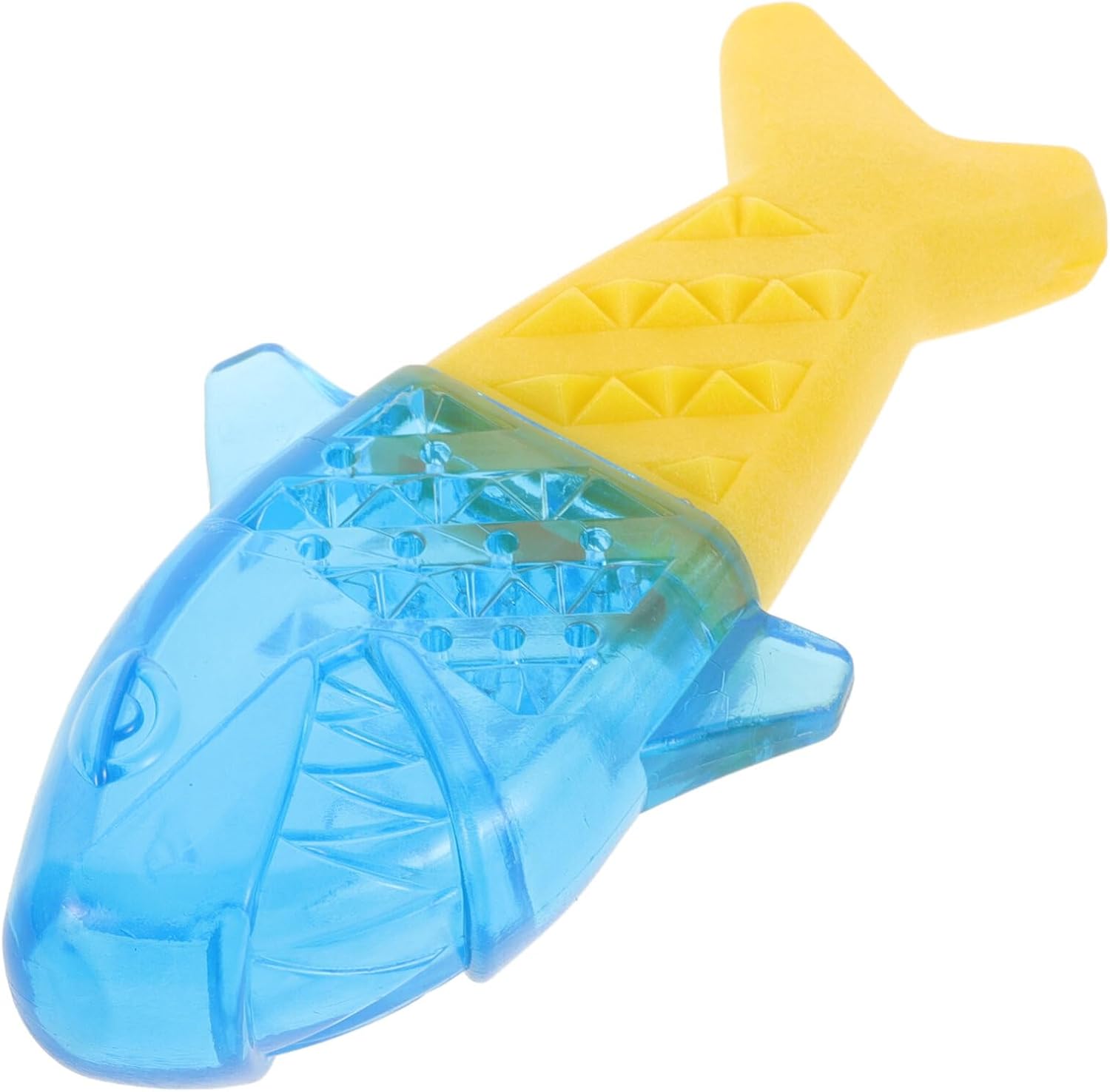 Milisten Freezable Puppy Teething Toy Dog Cooling Chew Toy Bone Shape Interactive Teether Fill with Water Freeze for Summer Play Teeth Cleaning and Gum Massage 6.88 in