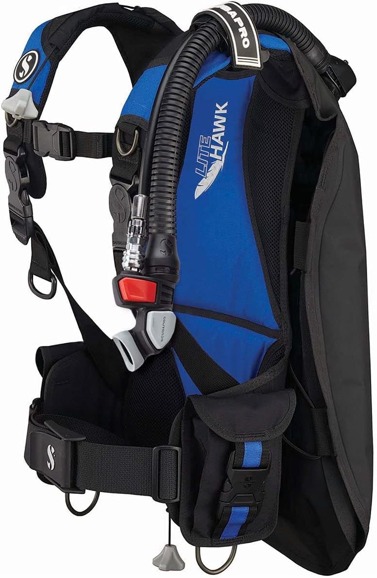 SCUBAPRO Litehawk BCD with BPI (Black/Blue, X-Small/Small)