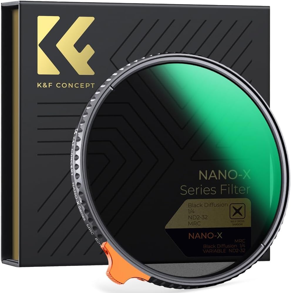 K&F Concept Fader variável de 52 mm ajustável ND2-ND32 (1-5