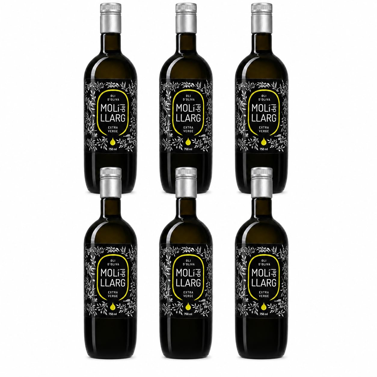 FORÉS | Aceite de Oliva Virgen Extra 750 ml Pack 6 Unidades | AOVE Gourmet Cosecha Temprana | Botella Cristal Oscuro con Caja Serigrafiada | Variedad Arbossana | Apto Regalo Empresa Cestas y Eventos