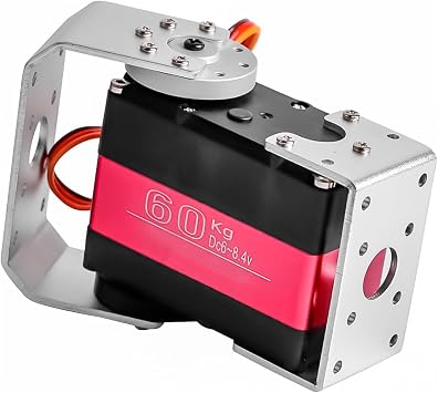 60KG Robot Steering Servo Motor with High Torque Stainless Steel Gearbox Waterproof Large Digital Servos with Brackets