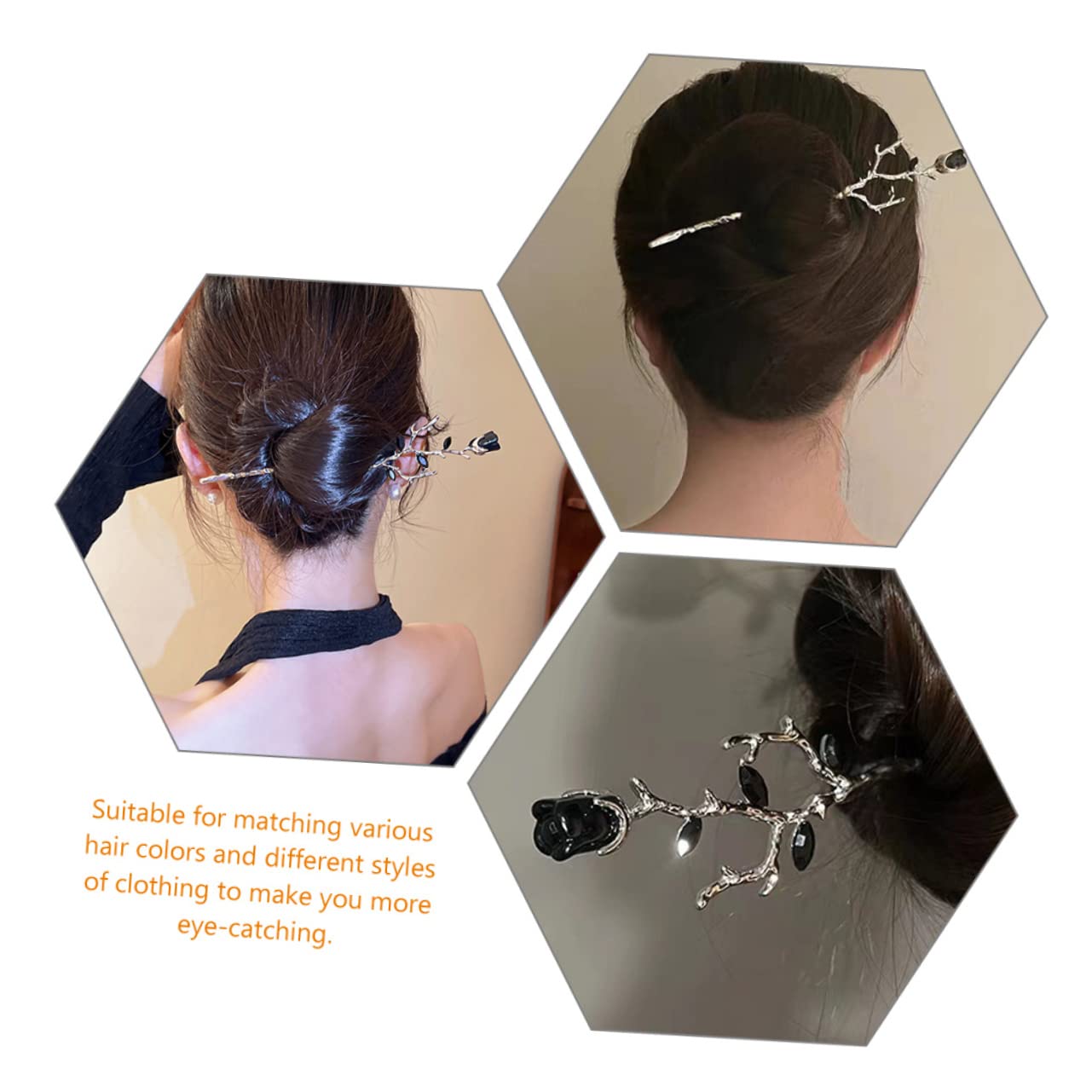 FRCOLOR 10pezzi Fermaglio Per Con Design Fiore Di Rosa Di Accessori Per Acconciature Femminili Per Chignon Eleganti e Stile Classico