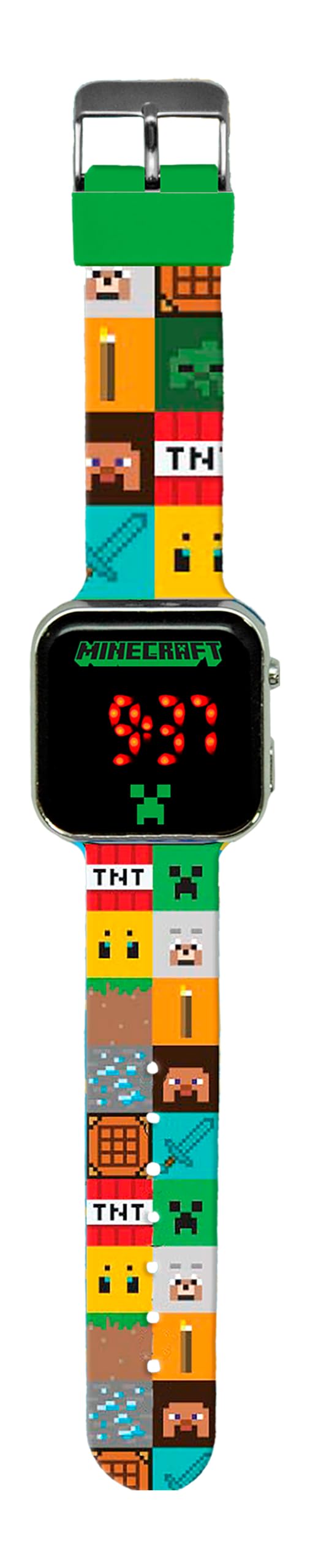 Kids Licensing Reloj Digital LED para Niños con Personajes Tiene Funciones de Hora, Fecha y Correa Ajustable