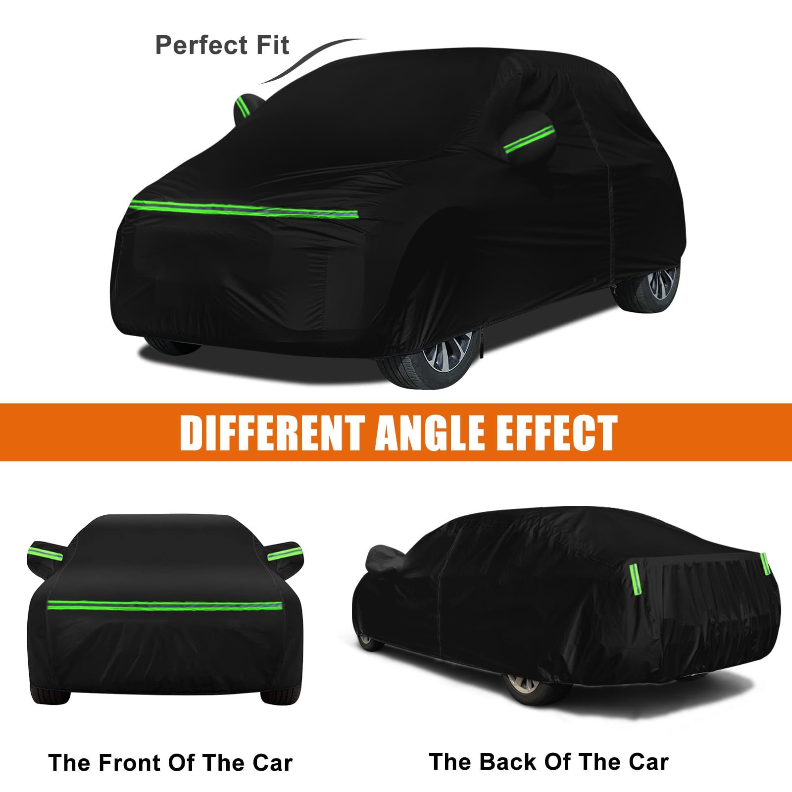 Funda Coche Reemplazo para 2012-2019 Opel/Vauxhall Adam 3-Door Hatchback, Funda para Coche Exterior Cubre Coches Impermeable Transpirabl Coberturas Completas protección de Nieve, Lluvia, Polvo | Lona de protección completa para coche, cubierta exterior pa