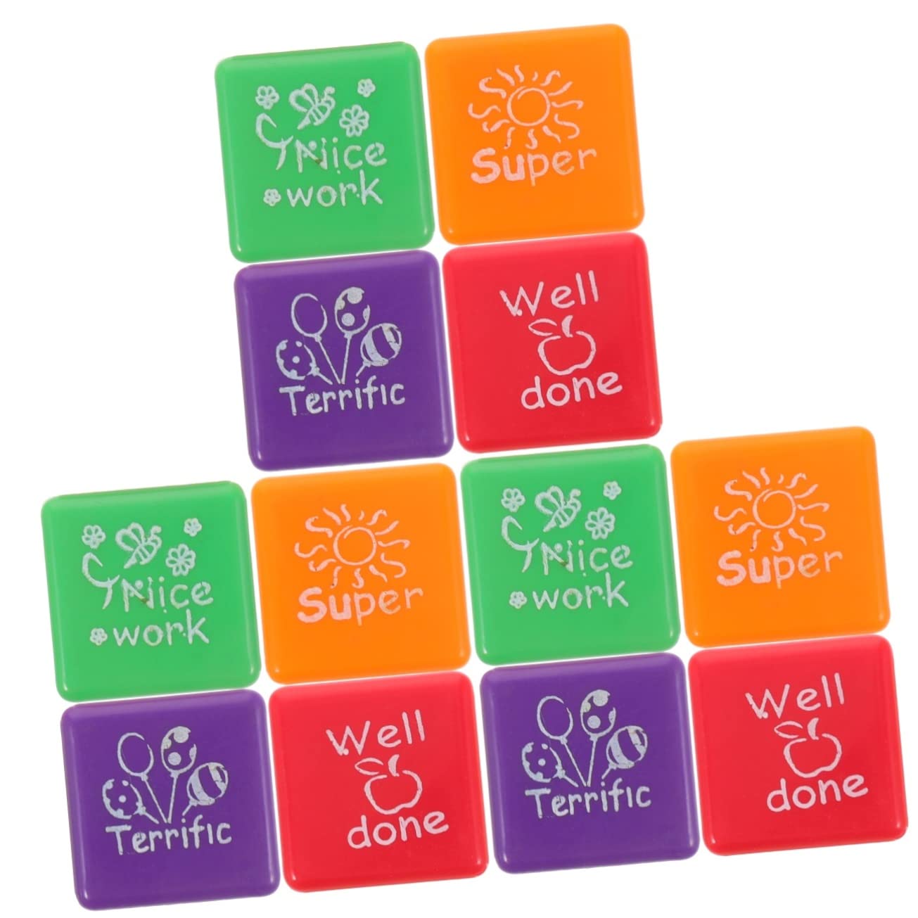 STOBOK 3 Set Di Timbri Decorativi Per Adesivi Per Ragazzi E Ragazze Delle Scuole Elementari Y Retro Journaling Scrapbooking Timbri Per La Creazione Di Biglietti 4 Pezzi * 3