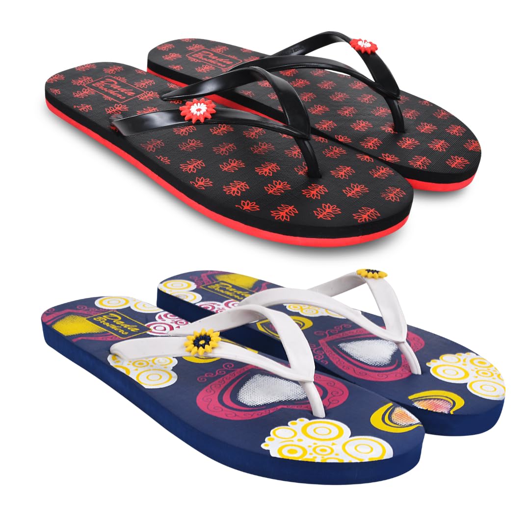 combo Slippers|Slippers for women|Comfortable, stylish, and bright colorful flip flops| Ladies Thong slippers| Daily Use | Casual wear__-image-46