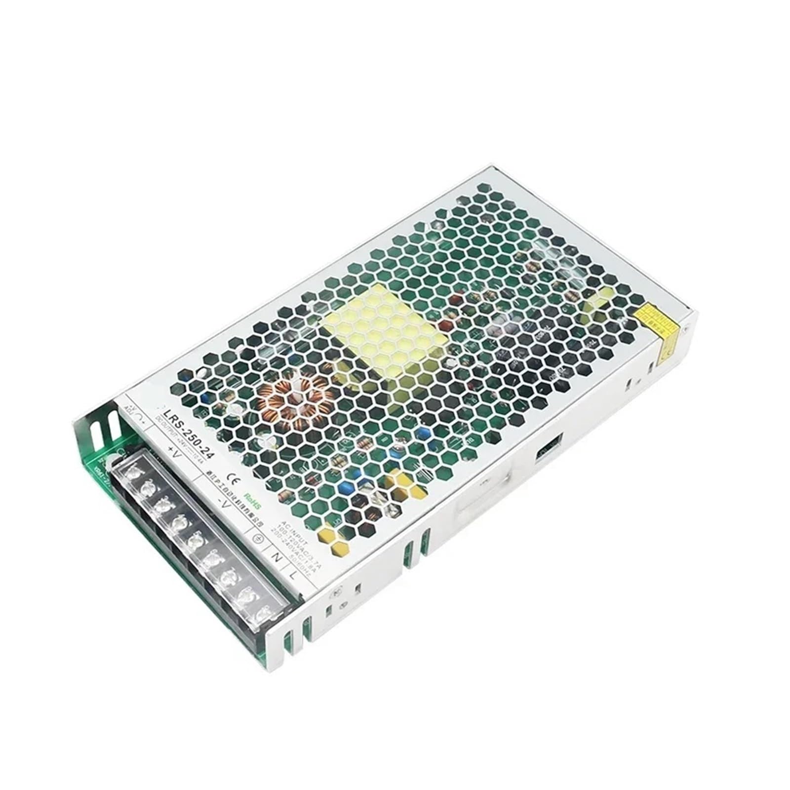 Uniwersalny regulowany zasilacz impulsowy LRS-250 250 W, pojedyncze wyjście, transformator małej objętości 12 V 24 V 10 A 21 A Wszechstronny i wydajny(LRS-250-12)