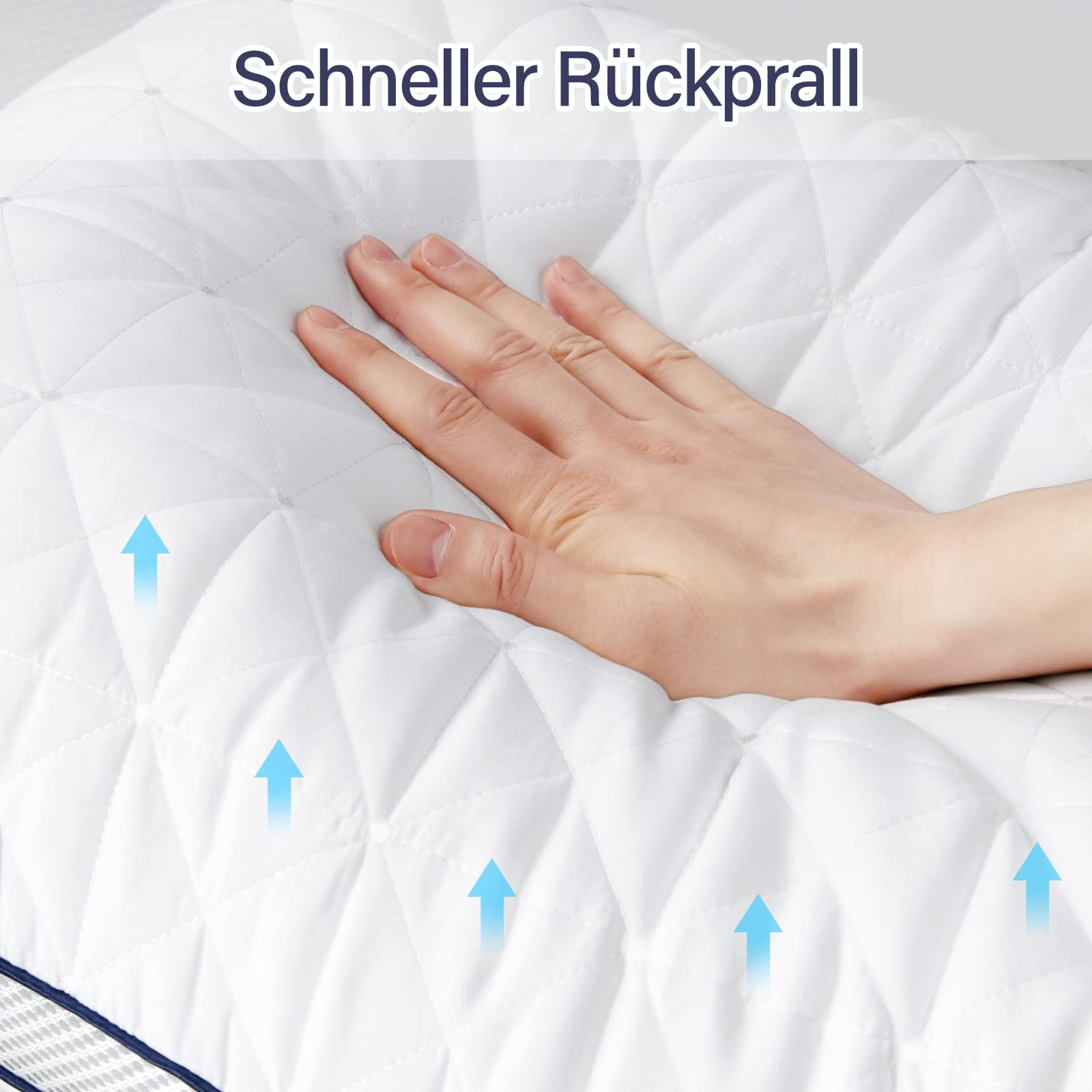 BedStory Hoofdkussen, 40 x 80 cm, set van 2 kussens, 40 x 80 cm, met ritssluiting, 2 x 950 g, microvezel, hoofdkussen, in hoogte verstelbaar, slaapkussen, ademend, wasbaar, voor mensen met allergieën