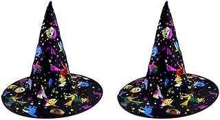 Aboofan, cappello da strega per Halloween, cappello da strega, 2 pezzi