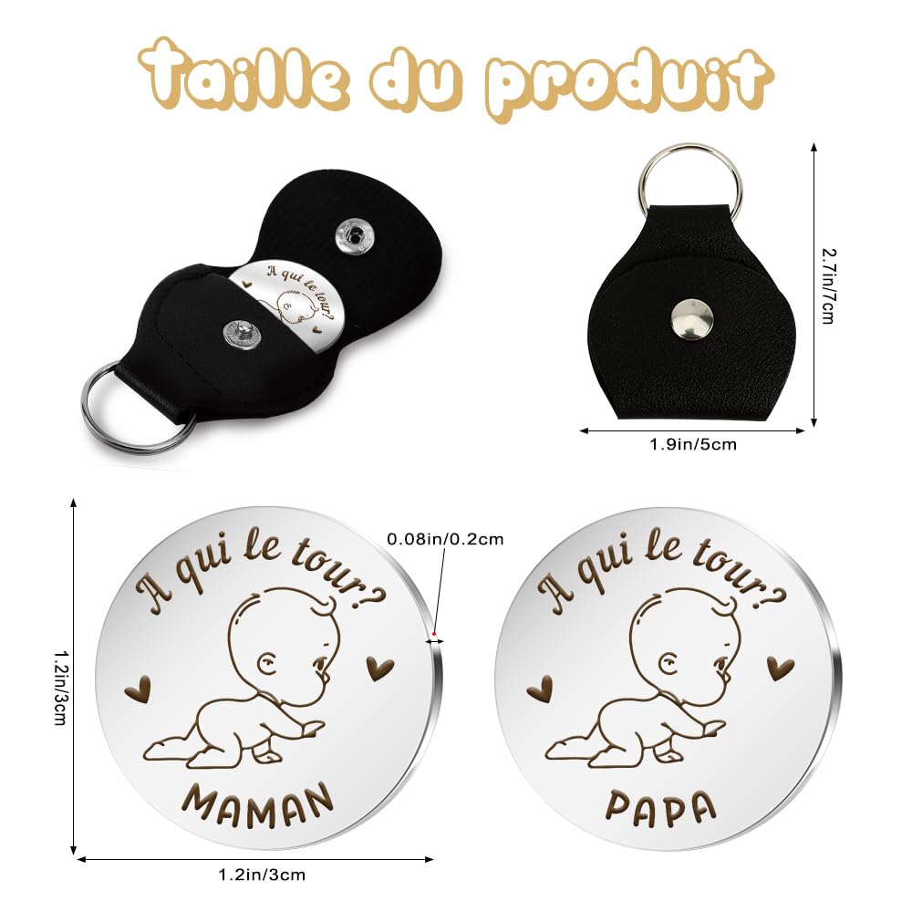Cadeau Futur Papa,Cadeau Future Maman,Cadeau Jeune Maman,Cadeau Naissance,Cadeau Futur Parents,Cadeau Pour Maman Apres Accouchement,Cadeau Jeune Parents,Pièce De Monnaie De Décision,Cadeau Maman