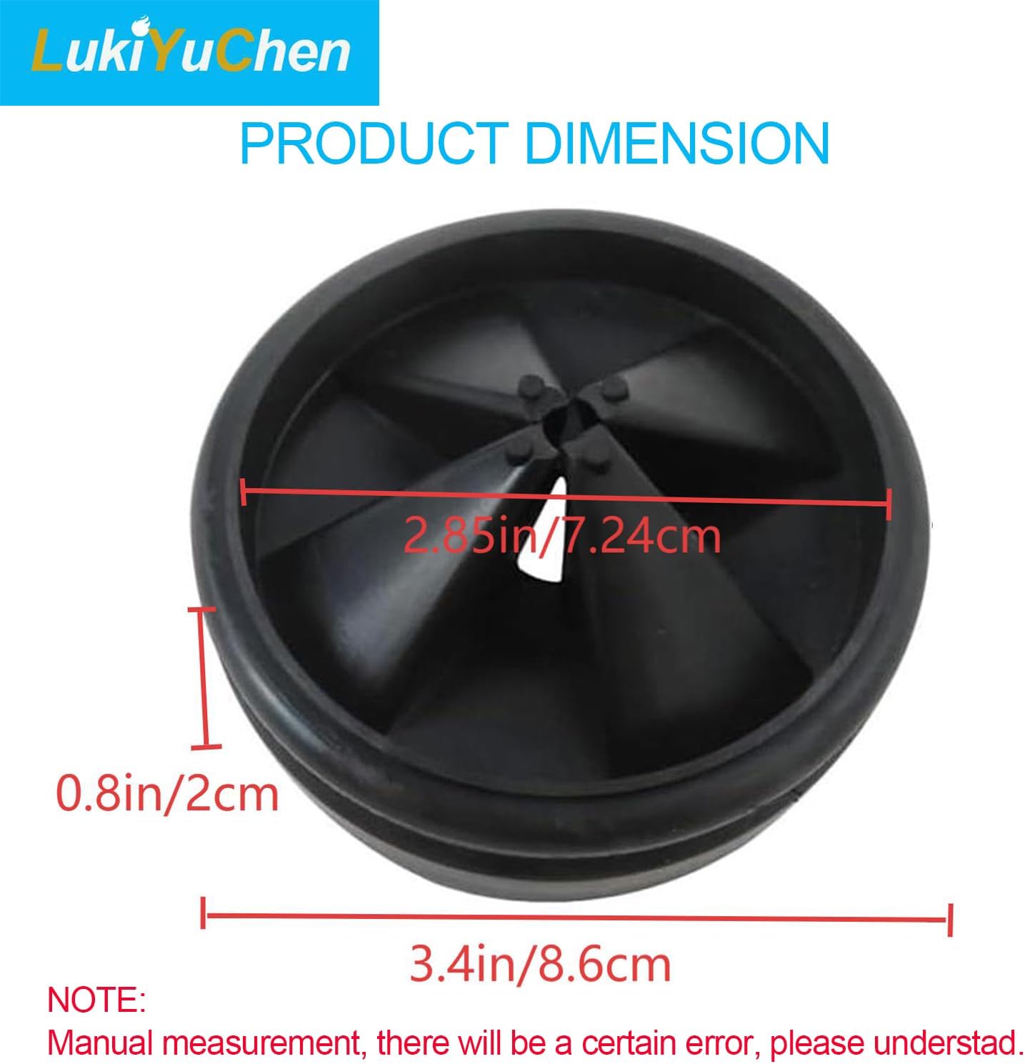3 3/8" Garbage Disposal Splash Guard,Removable Sink Baffles Garbage Disposal,Sink Splash Guard QCB-AM Replacement for InSinErator Evolution Series,Quiet Garbage Disposal Rubber Drain Insert(2/Pack)