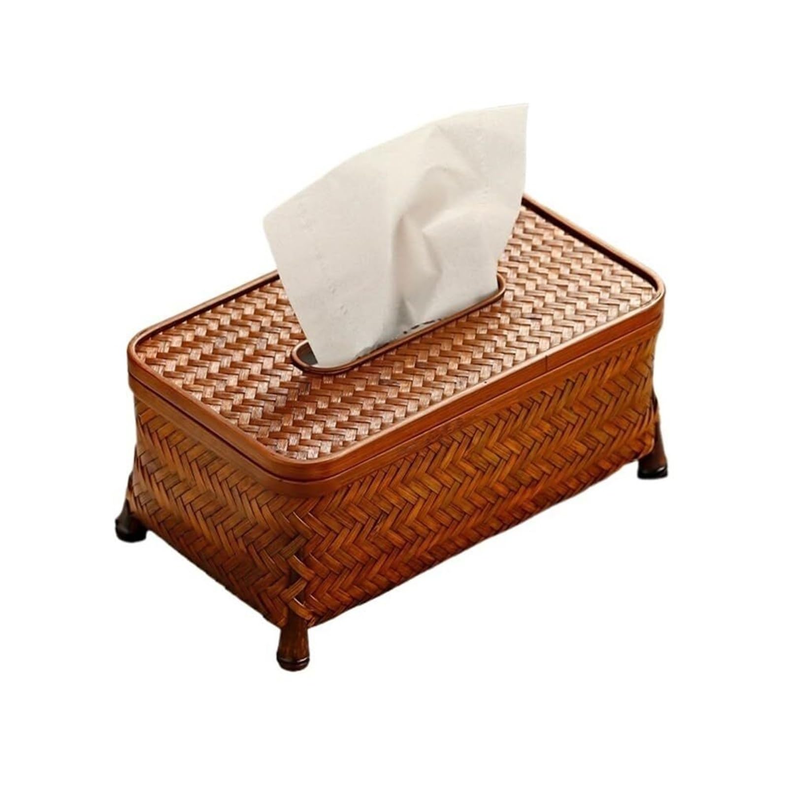 Tissue Dispenser Box Handmade Chinese Retro Tissue Box Cover Woven Rectangle Holder For Office Home Apartment Must Haves
