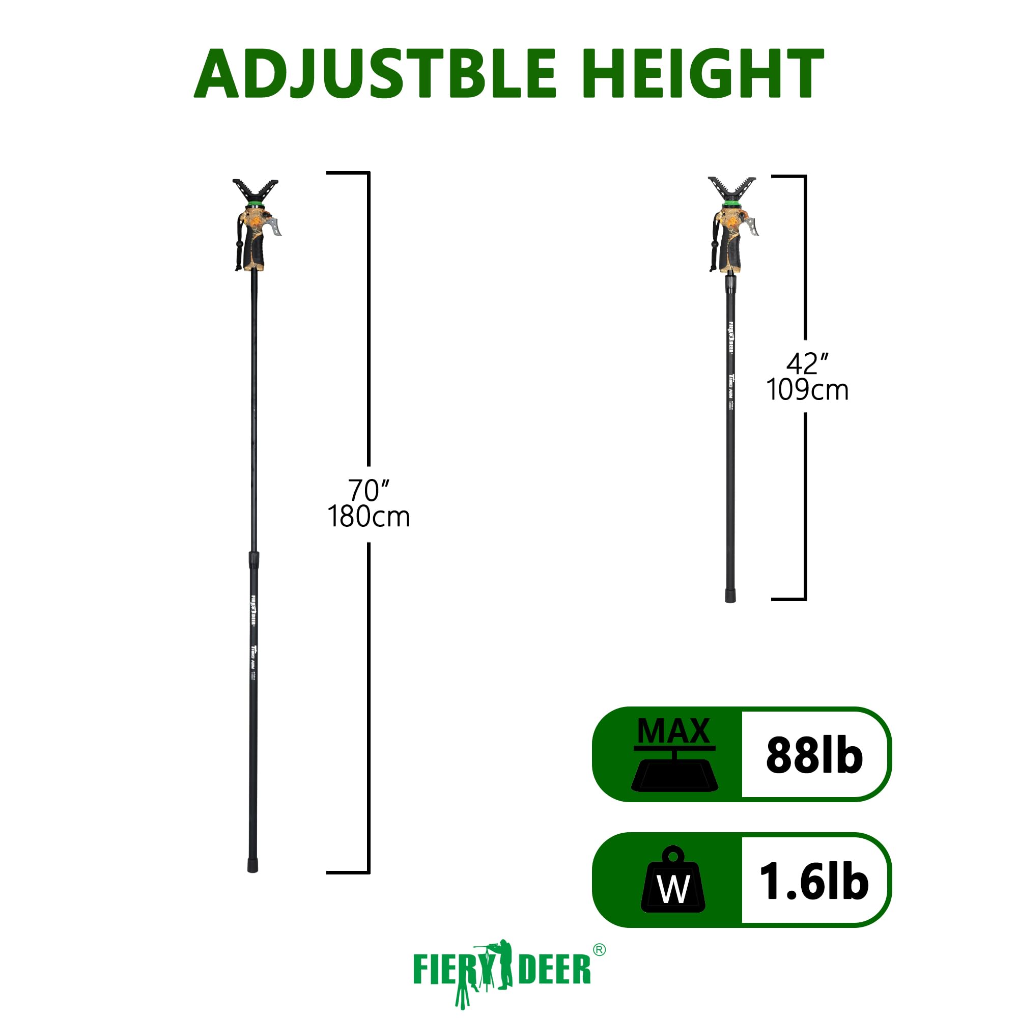Jagd Zielstock Dreibein Automatische Primos 3 + Halterung