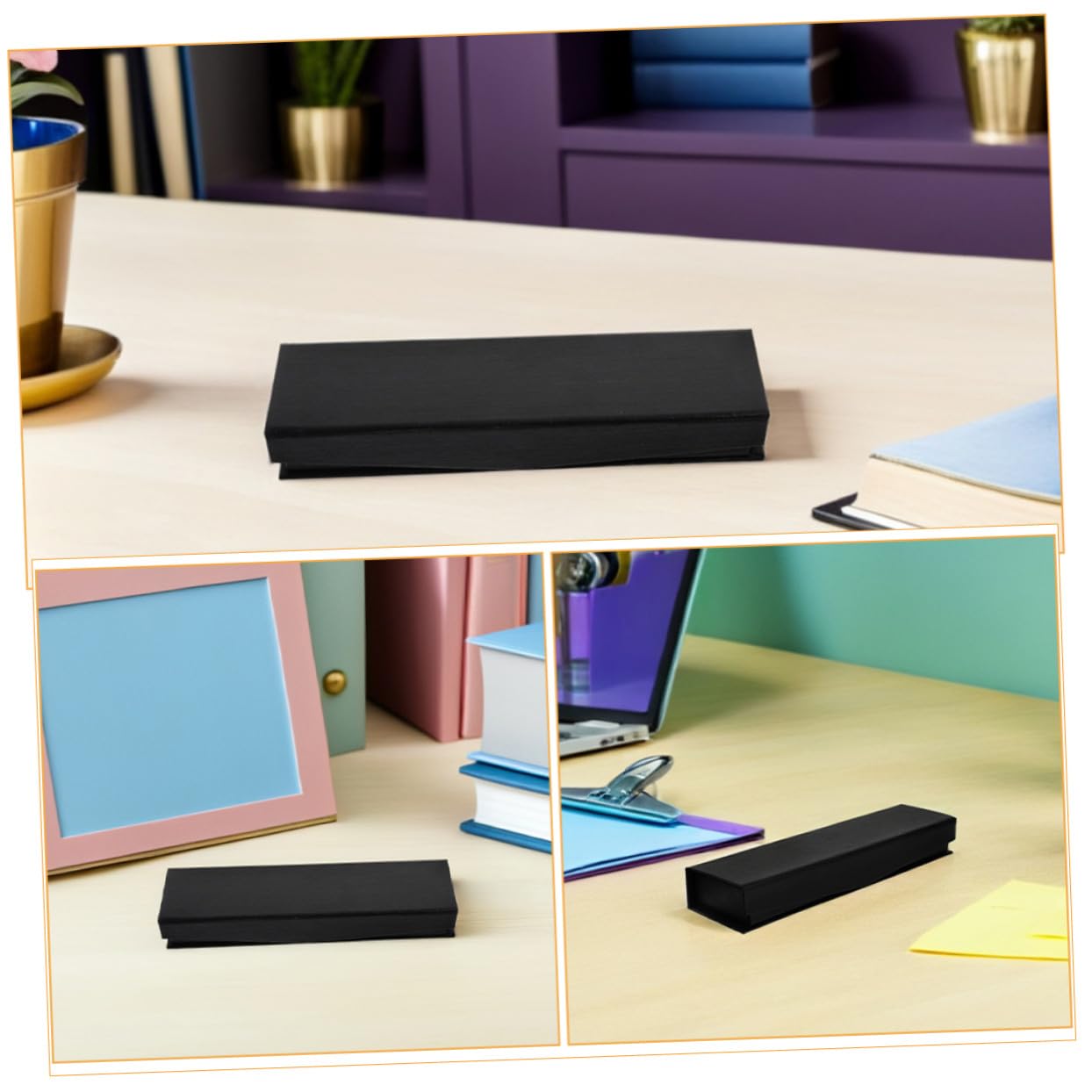 Scatola Regalo per Penne Nero Design Elegante e Resistente, 10 Pezzi per Back To School Party, Compatibile Penne a Sfera e Stilografiche, per Riunioni di Lavoro