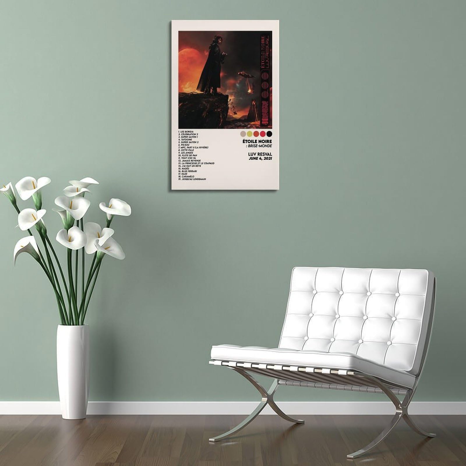 Poster Sur Toile Étoile Noire : Brise-Monde - 40x60 Cm, Décoration Murale Pour Salon Ou Chambre