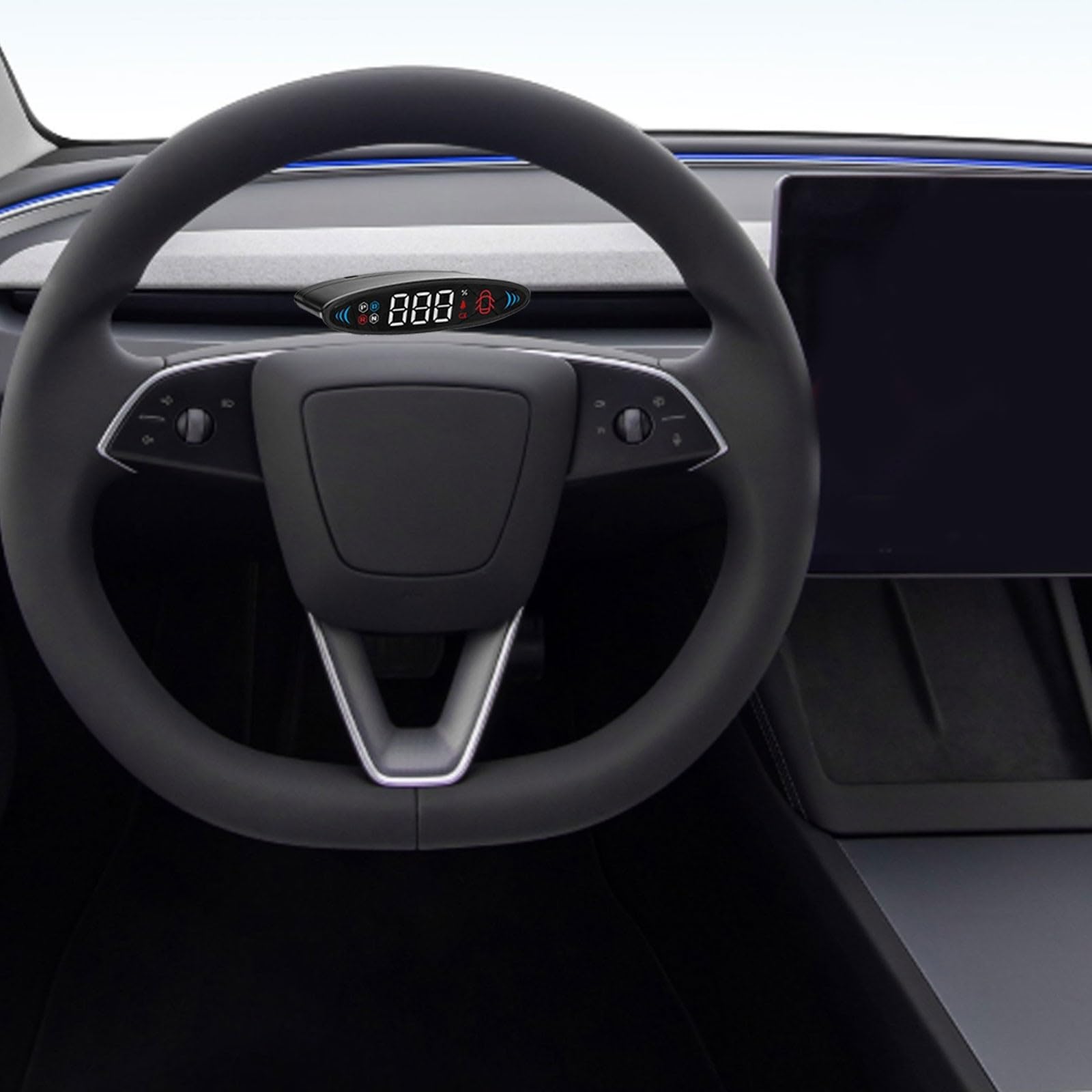 Écran tête haute pour Tesla Model 3 Y 2019 2023 avec vitesse réelle, clignotant et affichage de l'état de la batterie, installation facile sans perçage