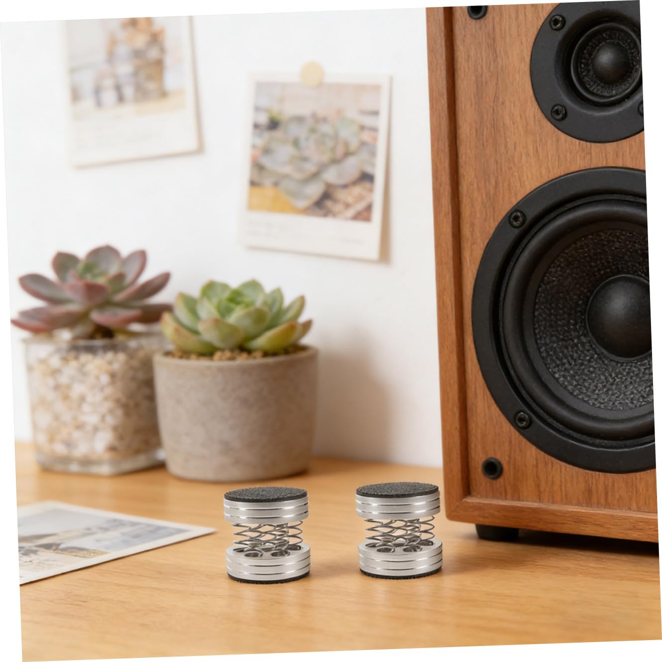 4 pezzi Piedini Isolanti Altoparlanti con Molla Supporto Anti-vibrazione per Subwoofer e Diffusori Protezione Pavimento Piedini Casse Audio Acciaio Inossidabile Facili da