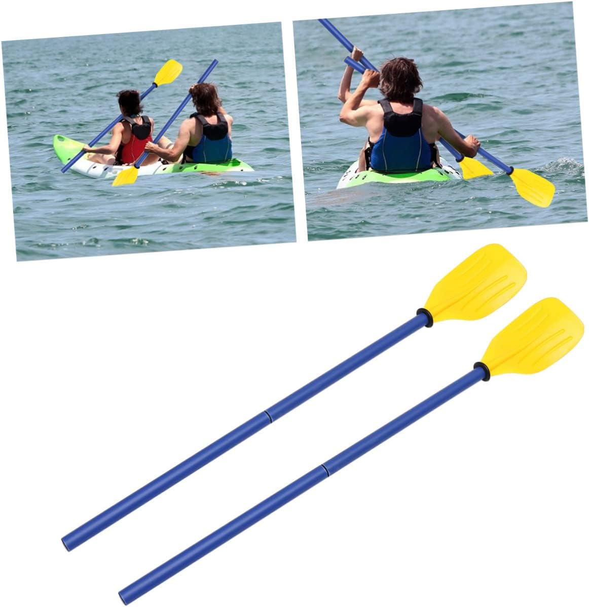 BESPORTBLE 2pair Detachable Plastic Kayak Paddles French Style Oars for Canoe Boat Lightweight Ergonomic Design for and Storage
