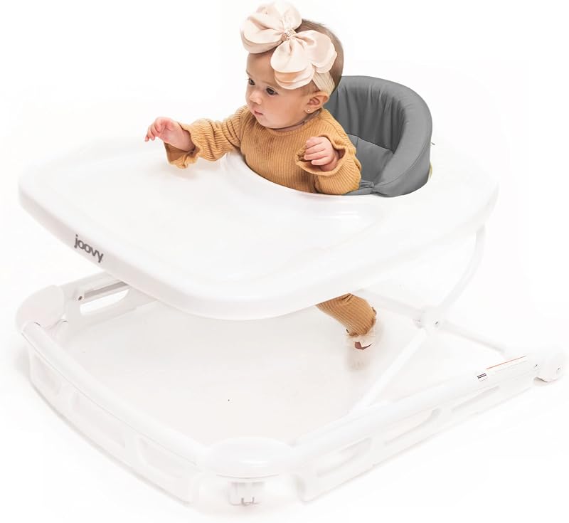 Centro de actividades y andador para bebés Joovy Spoon, bandeja extragrande, carbón | Centro de actividades y andador para bebés Joovy Spoon, bandeja extragrande, carbón