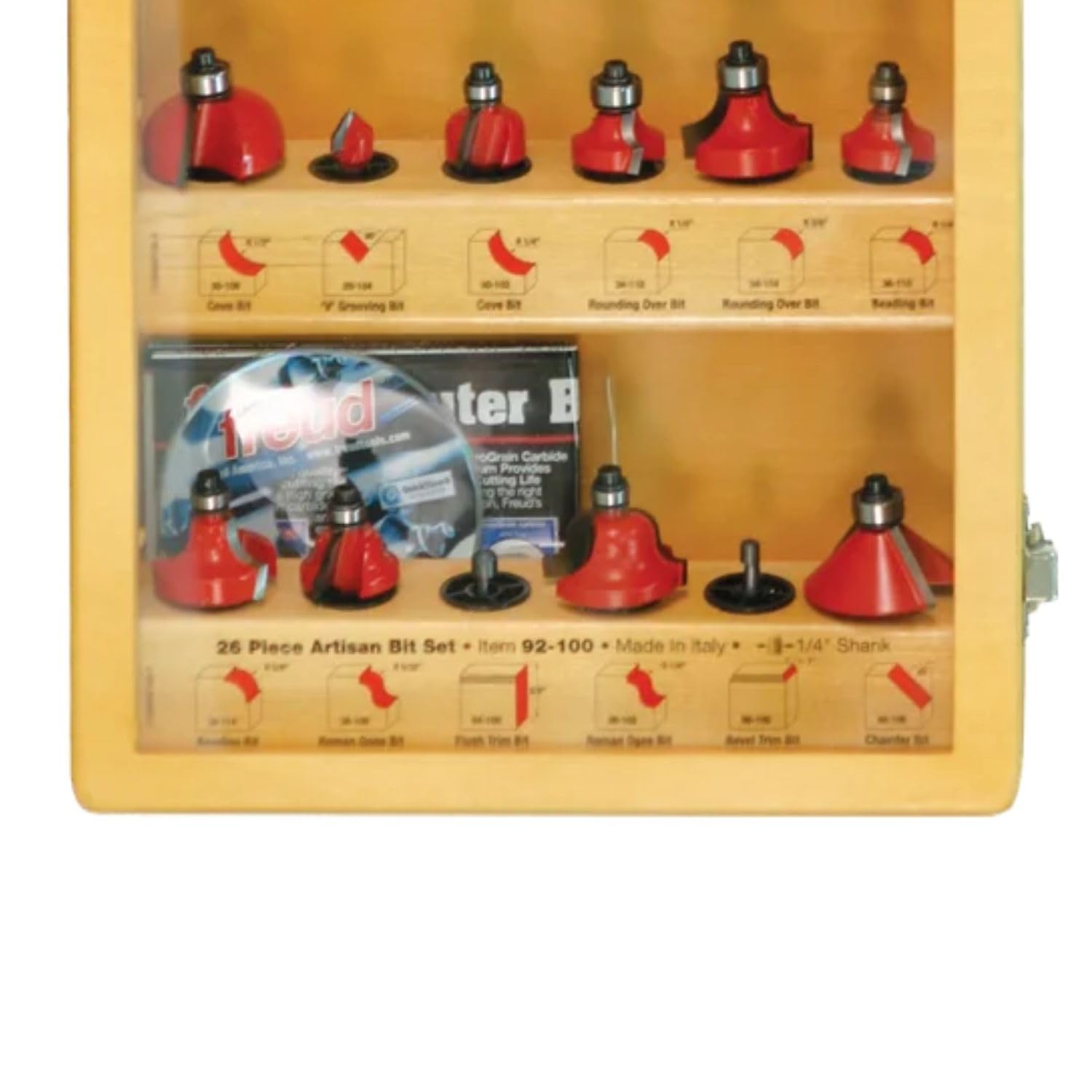 Freud 92-100 26-Piece Router Bit 1/4-Inch Shank Set, One Size