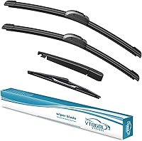 Vista 17 de VTOGOI - Limpiaparabrisas prémium de goma natural con gancho en J, calidad de fabricante original, de 24 + 19 pulgadas, para todas las estaciones