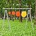 Foilswirl Ar500 Steel Target Combo Set for Shooting with Stand Metal Targets Laser Cut High Visibility Neon Color with 8 Hanging Hooks, 4 Lock Pins, 2 Leg Brackets (10