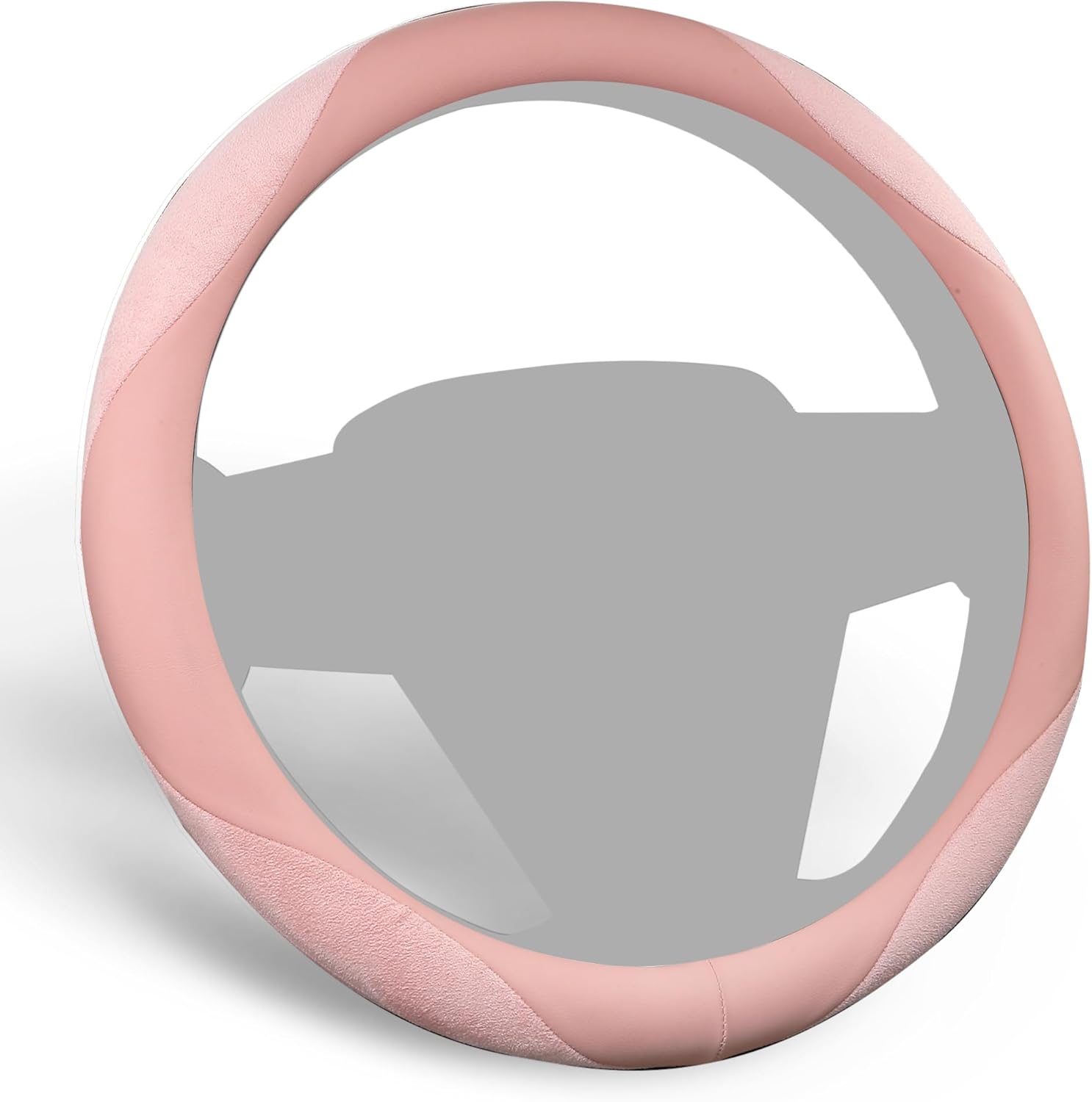 ALEMODR Custom fit Suede Car Steering Wheel Cover for Honda, Green Steering Wheel Protector Standard 15 inch