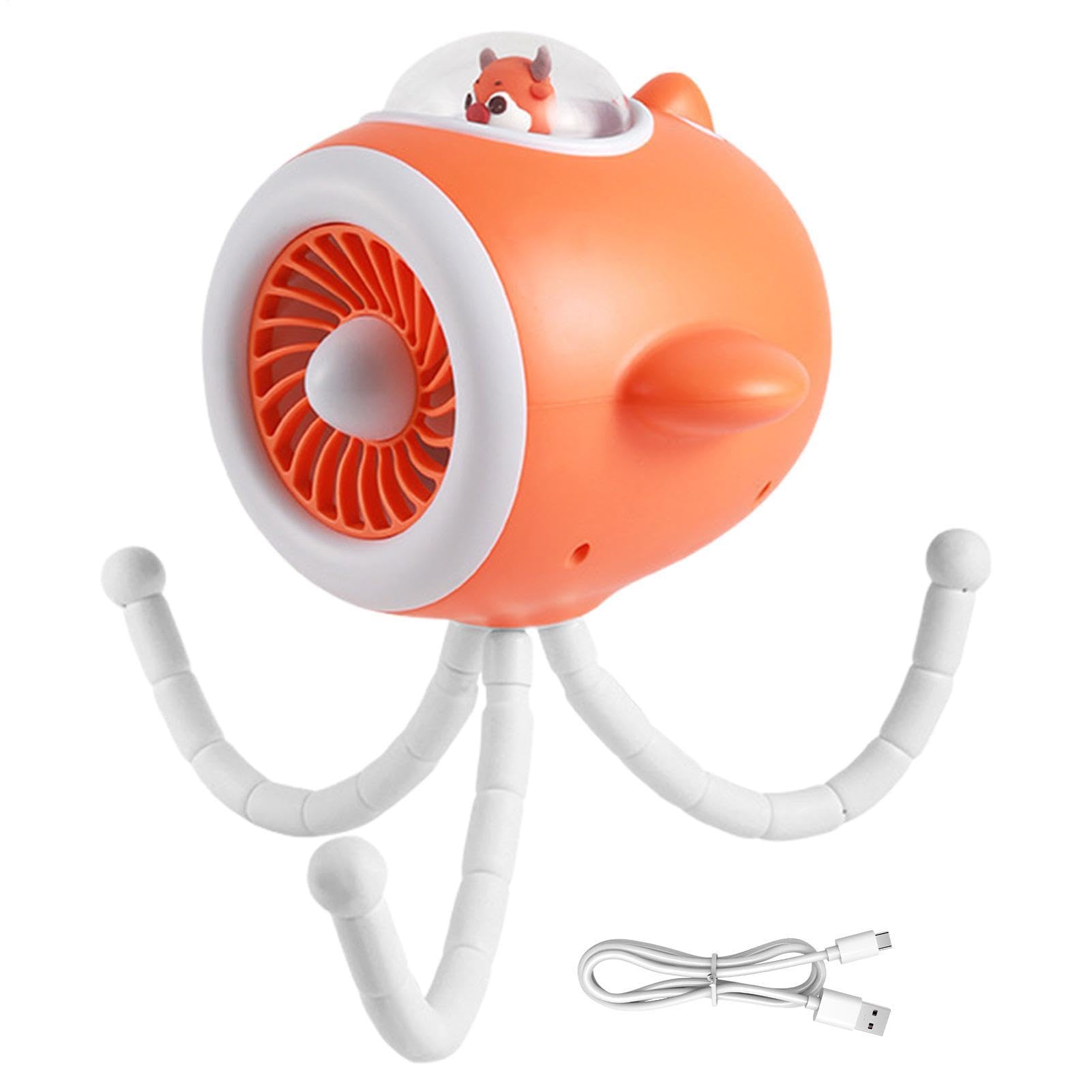 Genérico Ventilador para Cochecito velocidades ajustables con luz LED