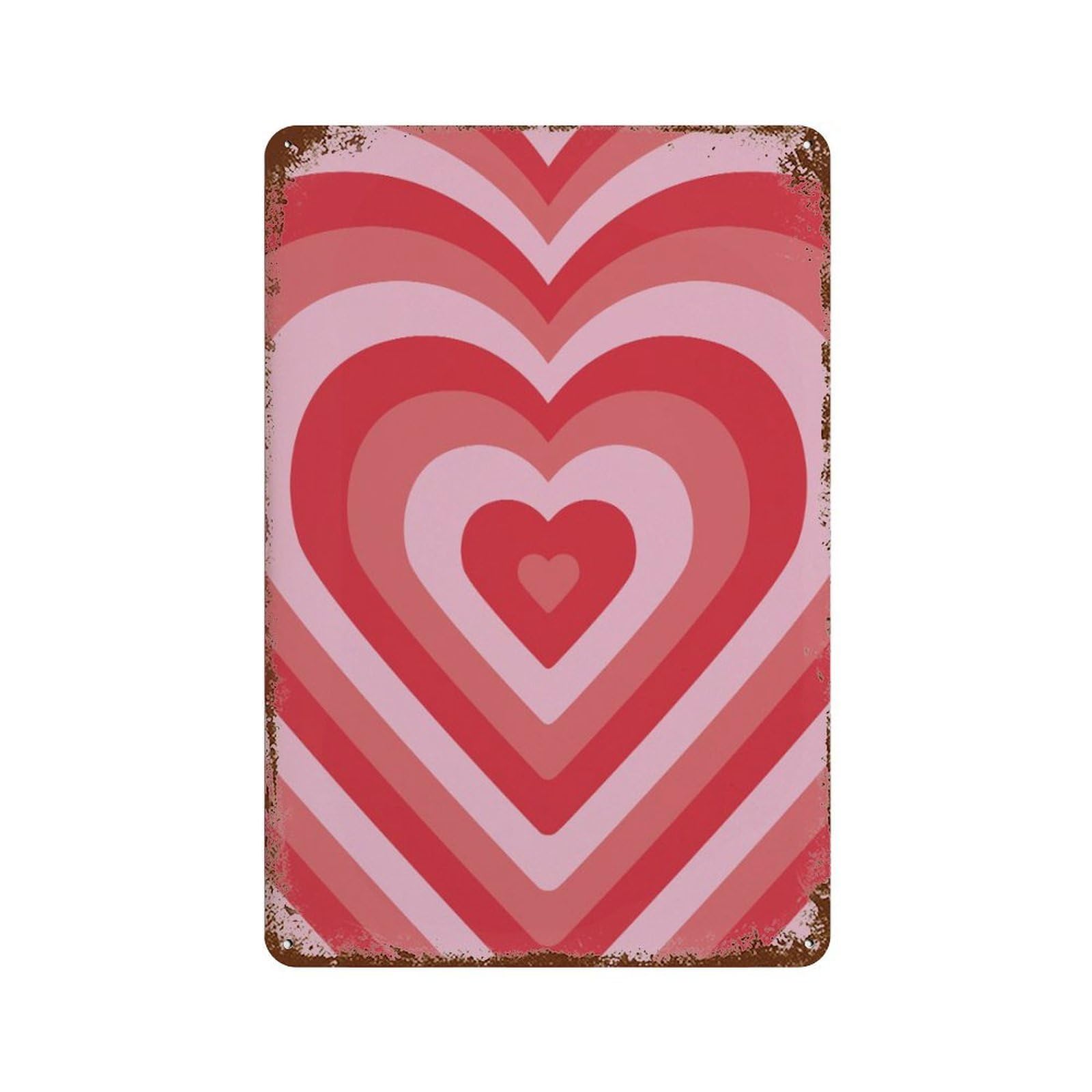 xiaoxiaoshen Retro Pink He Green Decor Wall Decor Art Metal Tin Poster Modern Home Decor Art Home Bar Shop Decorations Vintage Sign 30x20cm