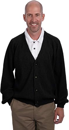 Alpaca Golf Mens Retro Pro 100% Pure Alpaca Cardigan, Breathable, Lightweight, Cozy & Luxurious Vintage Golf Sweater