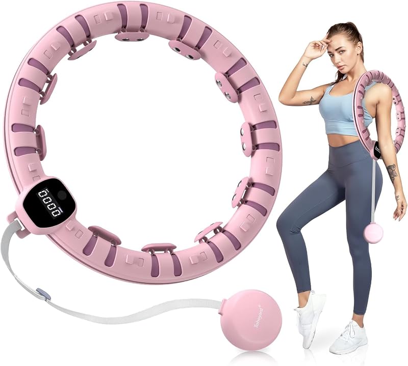 bubbacare Okos Hullahopp Abroncs 16 Levehető Résszel - Állítható Fitness Karika Otthoni Edzéshez, Zsírégetéshez, Digitális Kijelzővel - 110