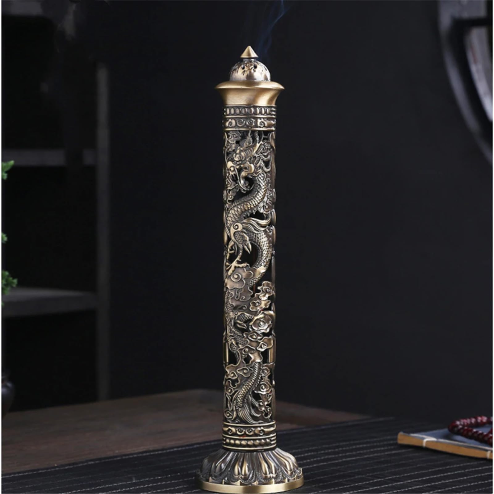 Brûleur d'encens vertical pour décoration de bureau et maison zen