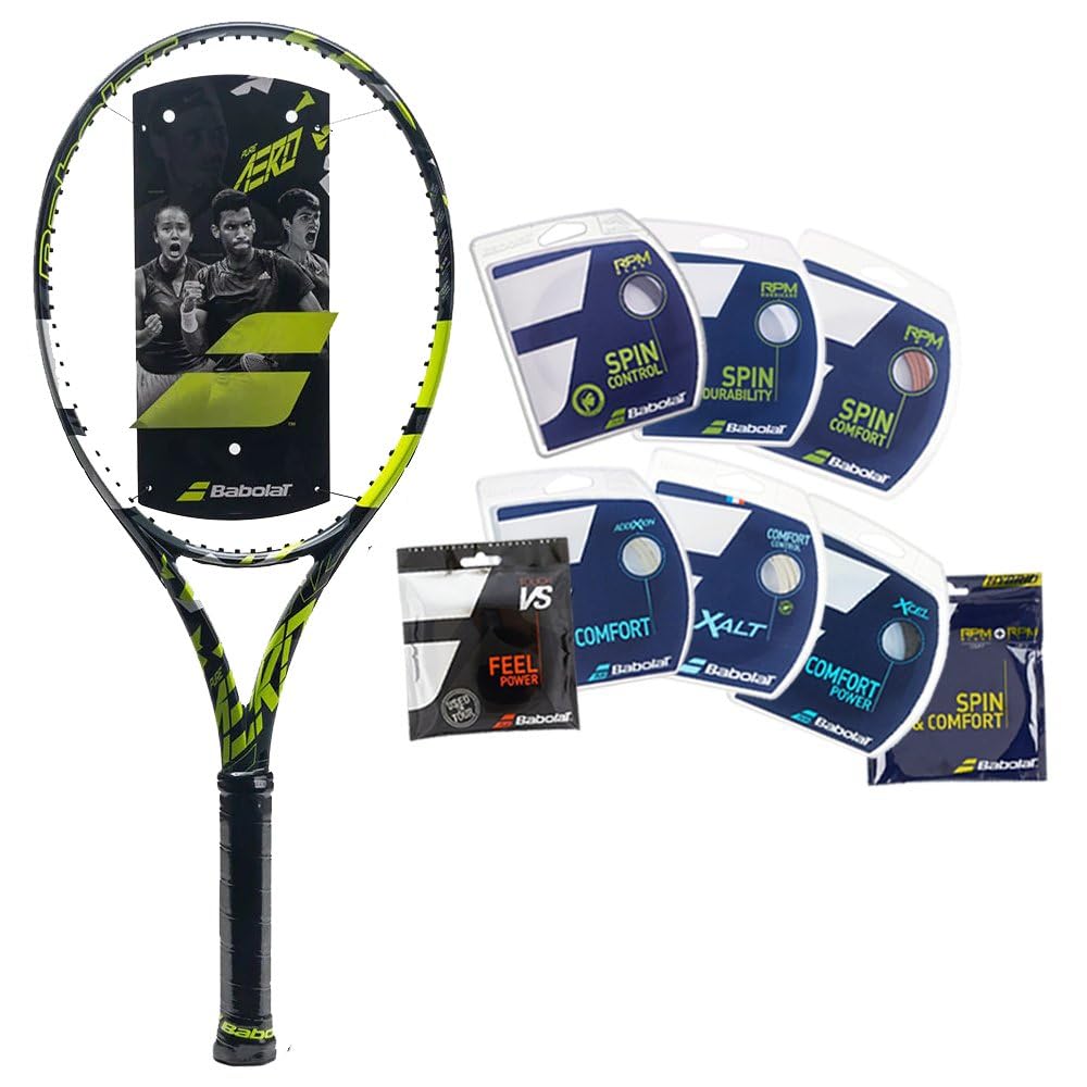 Babolat Pure Aero Tennis Racquet (7th Gen) Strung with Your Choice of String (4 3/8)