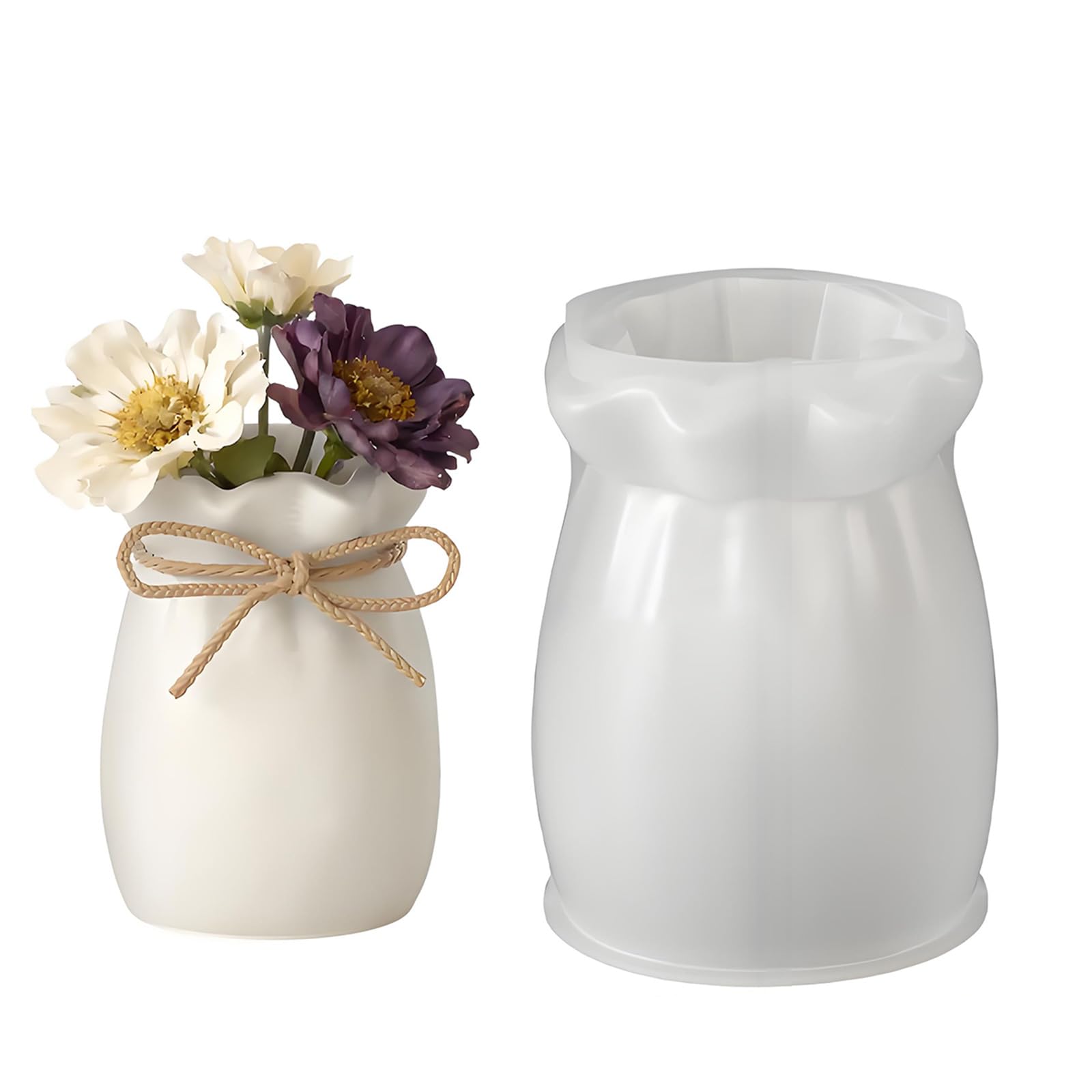 Hrtyvhin Multicolor Food Grade Professional Silicone Bag Vase For Resin Casting Home Decor Bag Shape Silicone Vase Multipurpose For Epoxy Resin Gypsum Decor