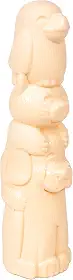 PET GAMES - Mordedor Escultual em Nylon Super Divertido e Resistente que Auxilia na Higiene Dental para Cães - TOTEM NYLON P BEGE