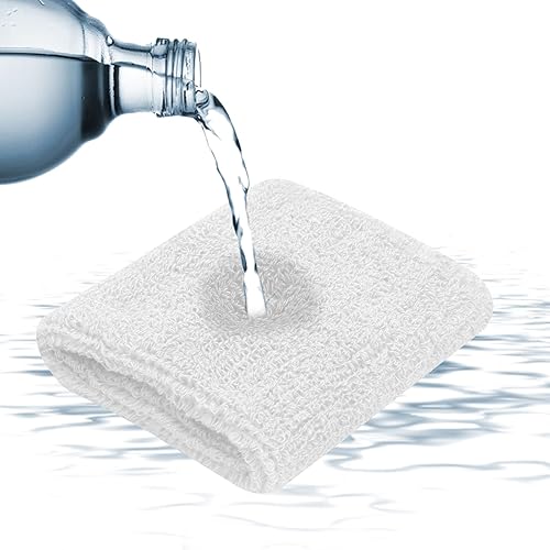 Miniatura 7 de ASTER Juego de 6 muñequeras para la cabeza, incluye 2 diademas deportivas y 4 pulseras deportivas a rayas coloridas para hombres y mujeres,