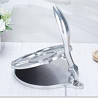 Vista 7 de Prensa de tortilla, herramienta de prensado Roti de aleación de aluminio con mango curvo para masa de quesadilla presazonada Pataconera Tawa 7.9 in