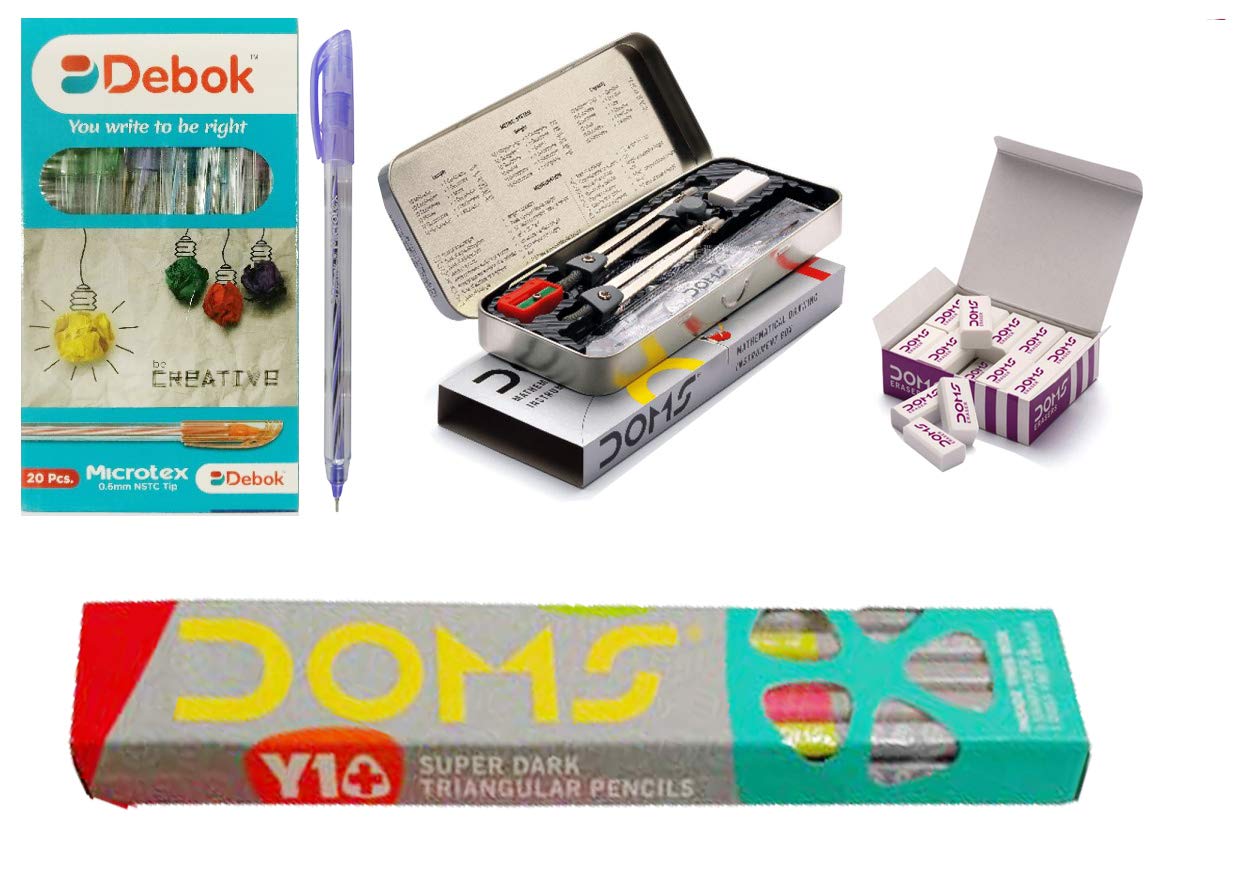 Doms Debok Microtex Ball Pens With Doms TrioMatic Pens, Doms Zoom