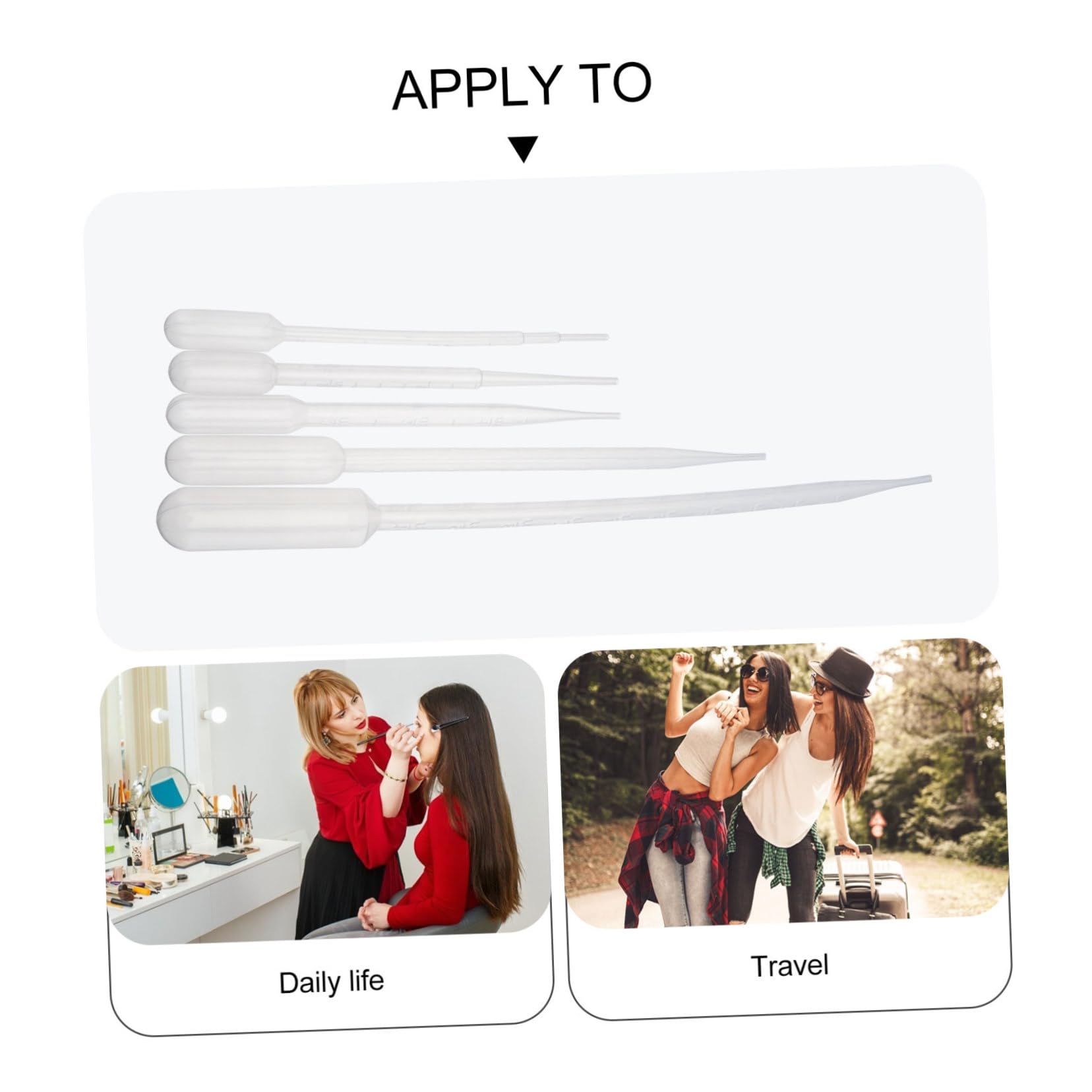 CIYODO 50pcs Plastic Dropper Bottles Essential Oil Dispenser for Eye Watering Lab Transfer Pipettes Creative Liquid Pipette Set