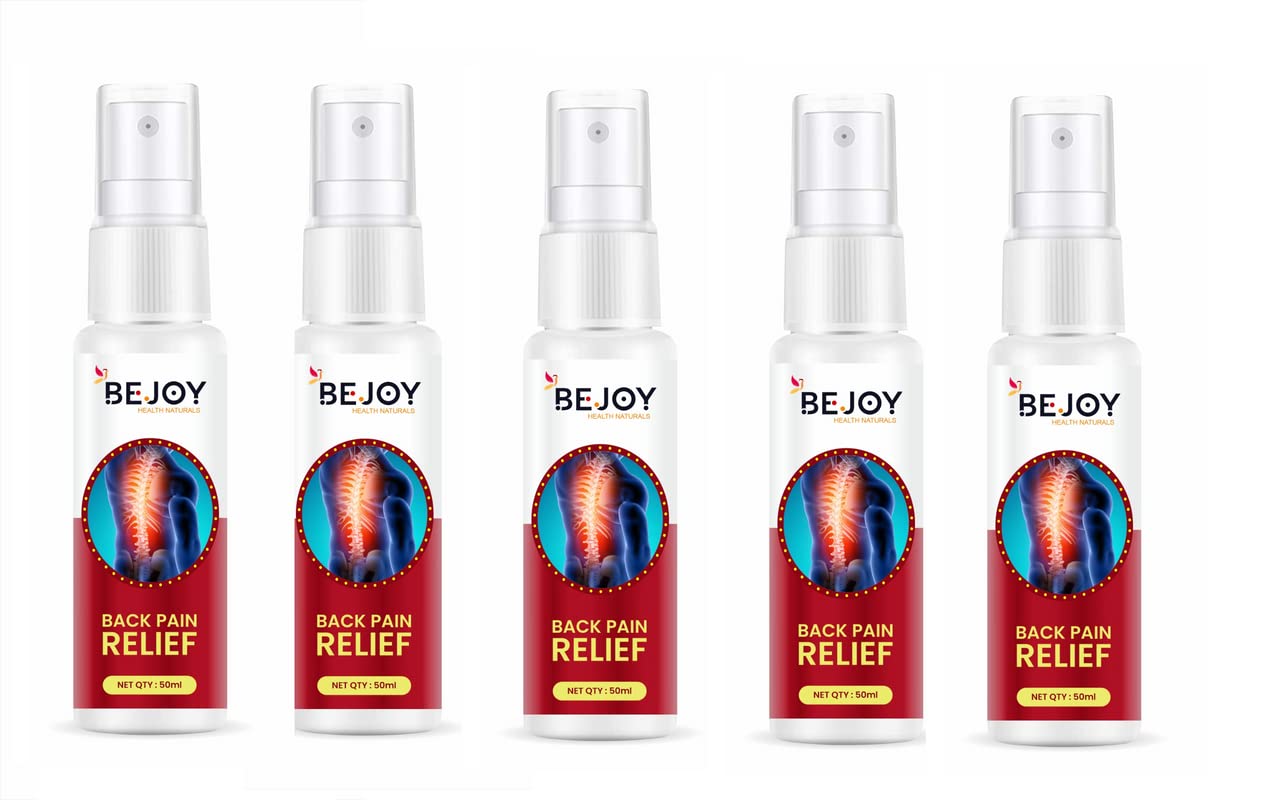 Bejoy Bejoy Lumber Spine Pain Relief Spray 50ML Suitable for Back Pain, Muscle Pain, Joint Pain, Knee Pain Suitable for Sports & Gym Related Injuries Pack Of 5