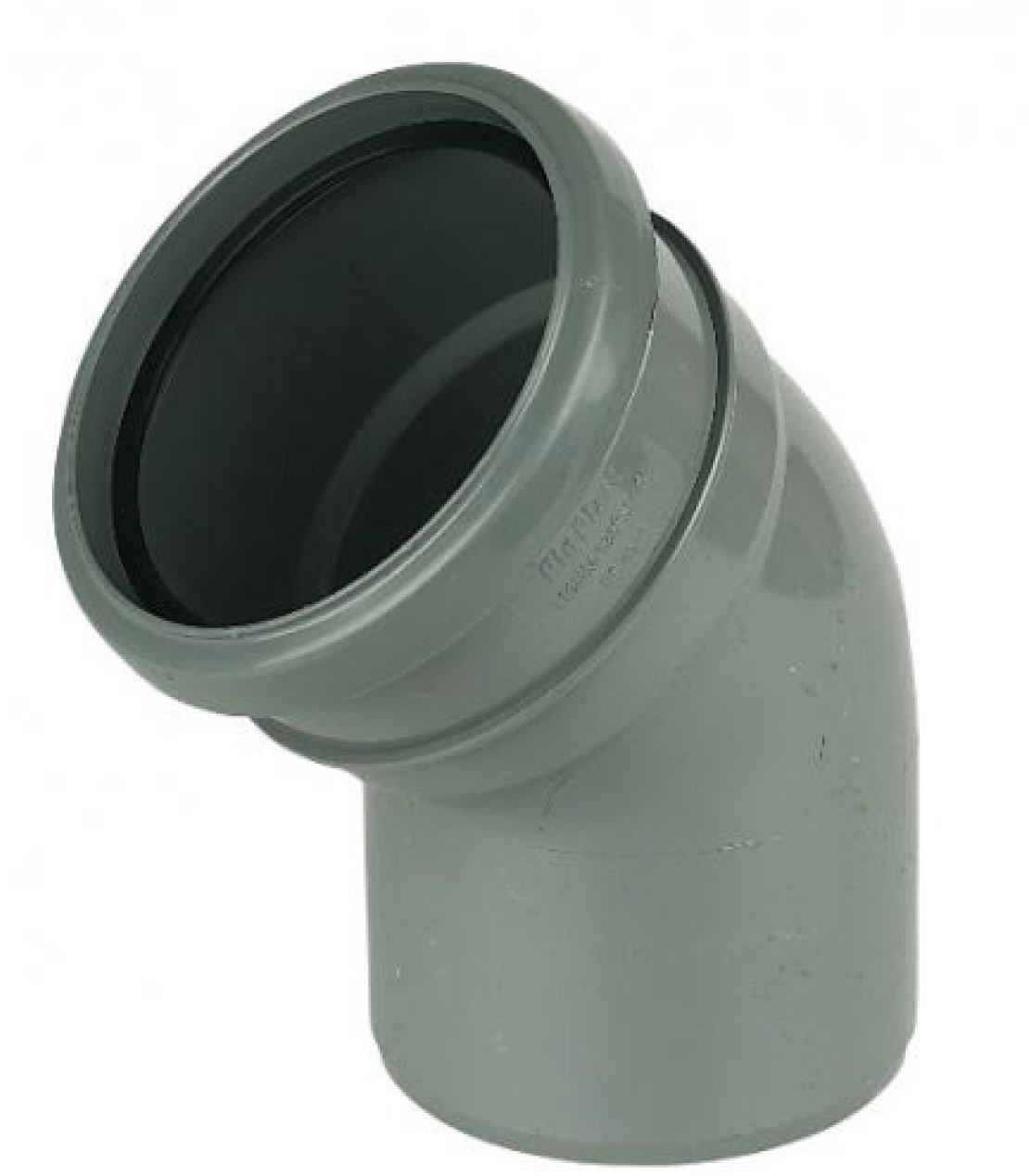 Floplast Grey Ring Seal Soil Bend Single Socket - 135 Degree X 110Mm